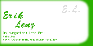 erik lenz business card